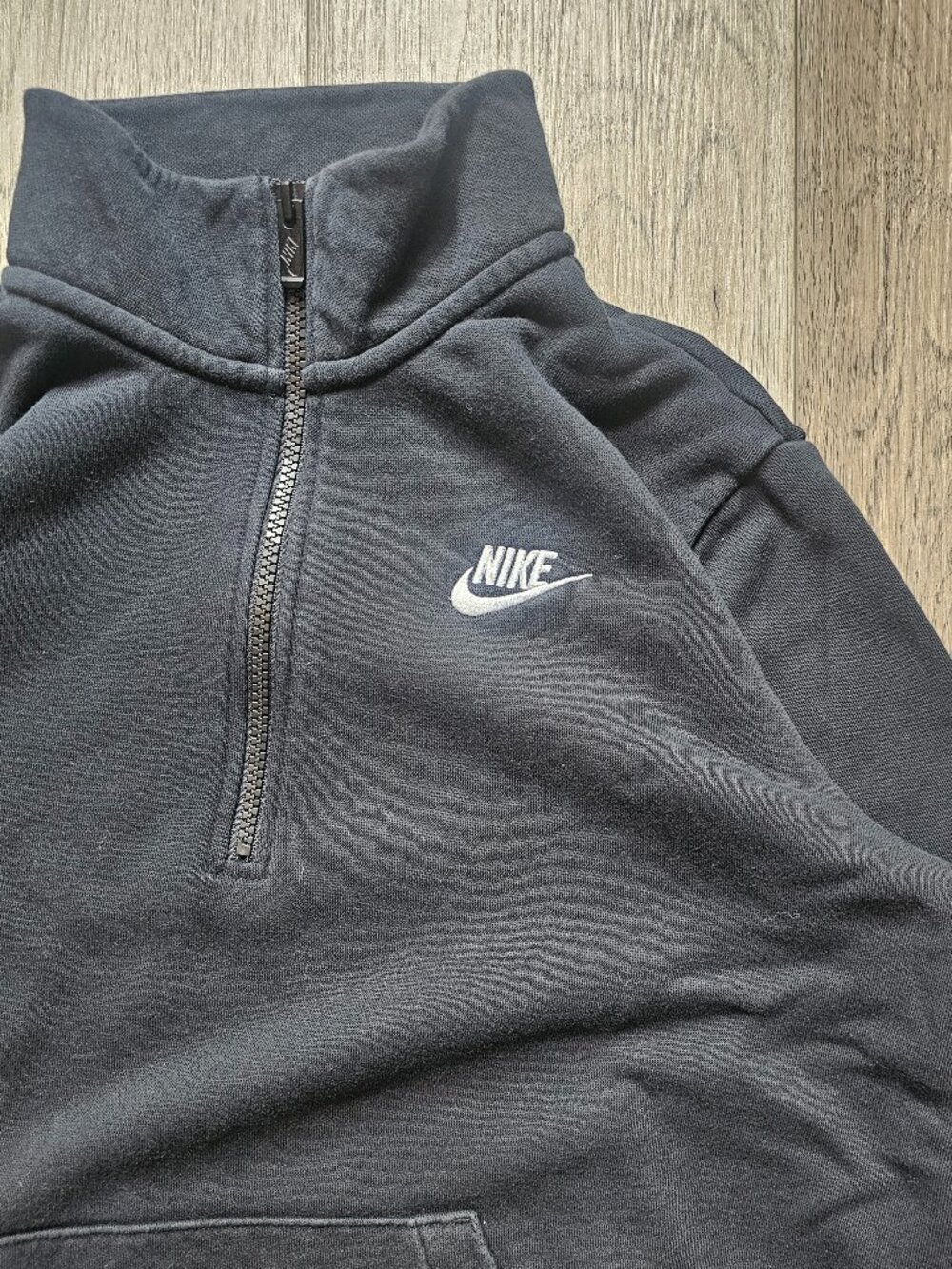 Nike Sportswear Club Fleece Women's 1/2-Zip Sweatshirt Black Medium - Picture 3 of 10